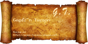 Gegán Tuzson névjegykártya